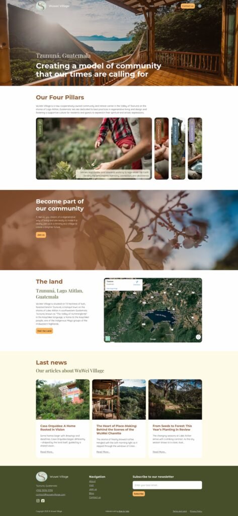 Wuwei village home page