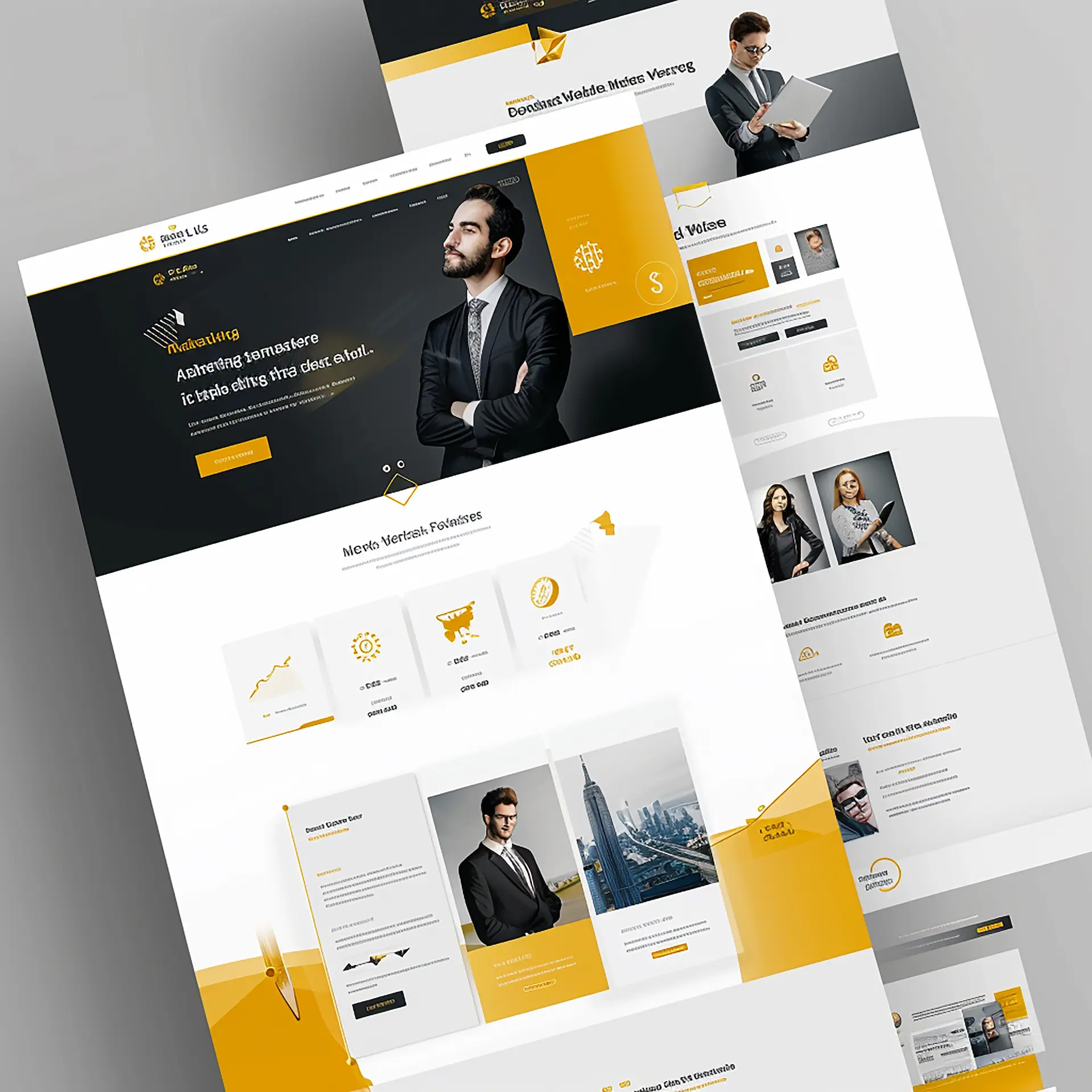 Maquette de site vitrine responsive design