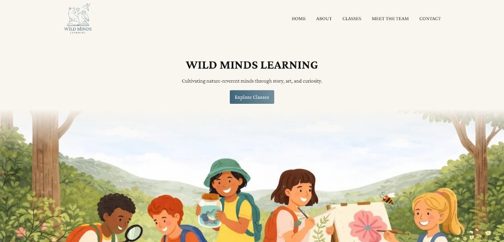Hero section Wildmindslearning